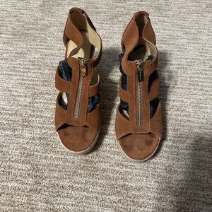MICHAEL Michael Kors Brown and Black Suede Sandals